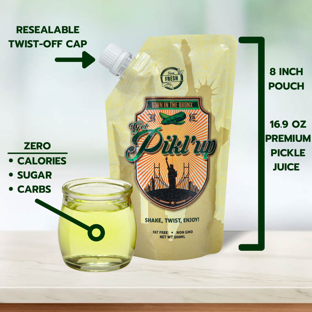 3 Count Pikl'up Pickle Juice Large Pouch (16.9oz/500ml)
